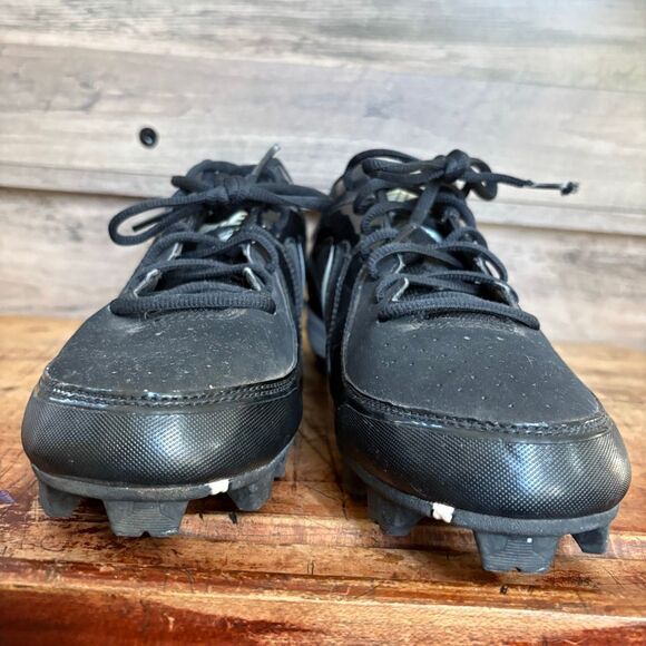 Nike Baseball Rubber Cleats Black White Men's 10 Good Used Condition - Picture 10 of 11